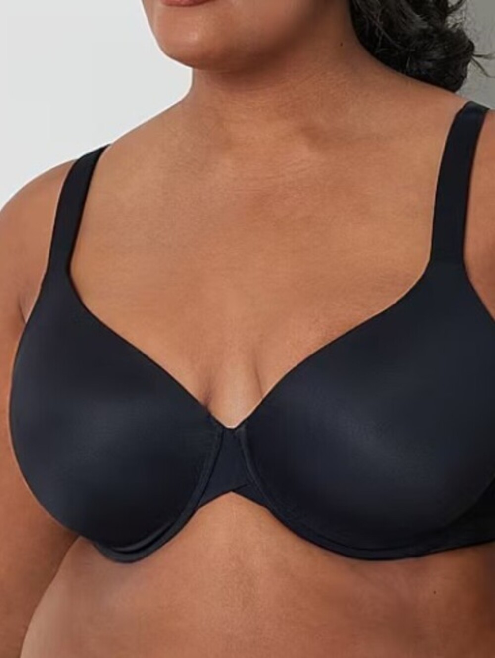Ambrielle 42DD Black Full Figure Everyday Full Coverage Underwire Bra
